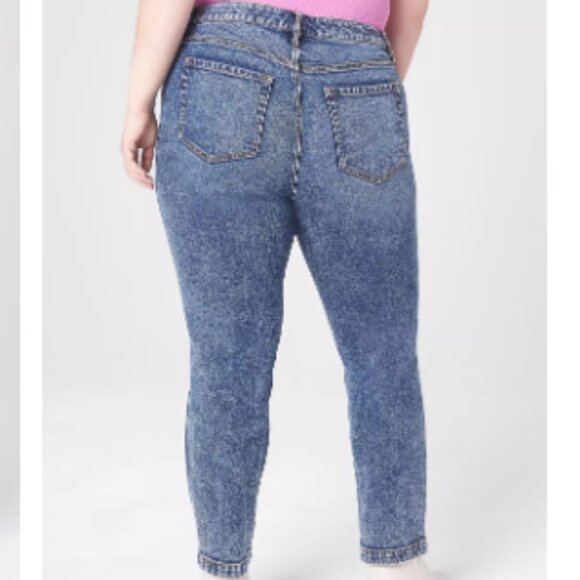 Lane Bryant MID RISE SLIM STRAIGHT ANKLE JEANS size 24 NWT - Picture 3 of 9